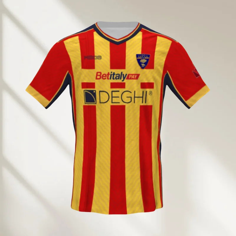 US Lecce Football Jersey Sports Casual T-Shirt Breathable Quick Dry Elastic Daily Training Top for Men Women Kids