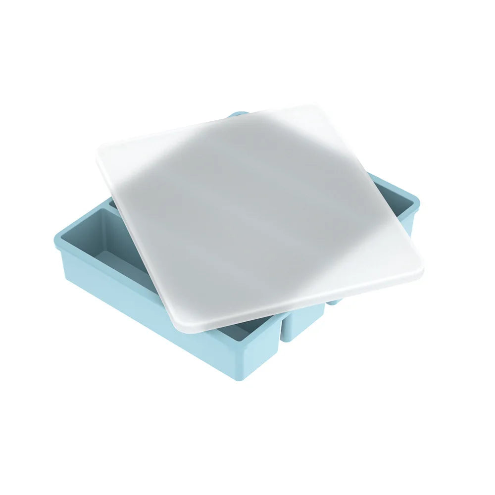 4 Grids Silicone Butter Mold with Lid Sauce Food Container Ice Cube Molds Homemade Butter Nonstick Tray for Energy Bar Soap Bar