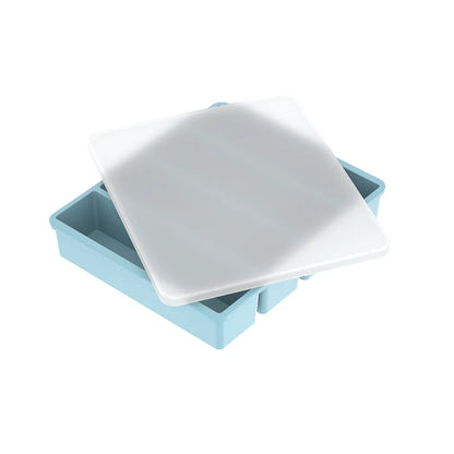 4 Grids Silicone Butter Mold with Lid Sauce Food Container Ice Cube Molds Homemade Butter Nonstick Tray for Energy Bar Soap Bar