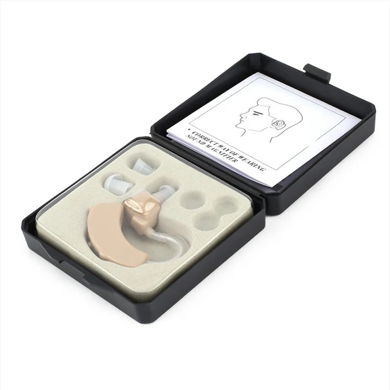 BTE Hearing Aid Ear for Deafness Sound Amplifier Adjustable Hearing Aids Portable Super Ear Hearing Amplifier for the Elderly