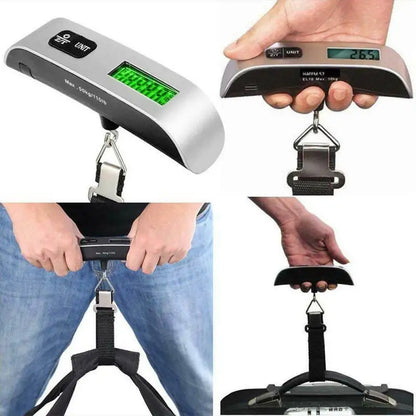 Digital Luggage Scale Electronic Portable Scale 110lb/50kg LCD Display Travel Suitcase Hanging Scales Balance Weighing Scale
