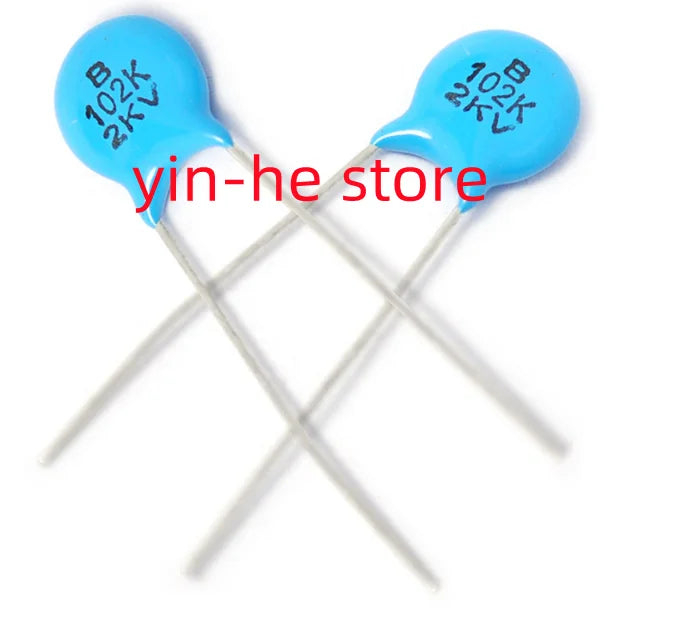 50PCS 102K 2KV/102 1000PF 1nF 2000V High pressure ceramics capacitors 102k 2kv / 102 1000pf 1nf 2000v