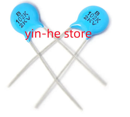 50PCS 102K 2KV/102 1000PF 1nF 2000V High pressure ceramics capacitors 102k 2kv / 102 1000pf 1nf 2000v