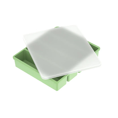 4 Grids Silicone Butter Mold with Lid Sauce Food Container Ice Cube Molds Homemade Butter Nonstick Tray for Energy Bar Soap Bar