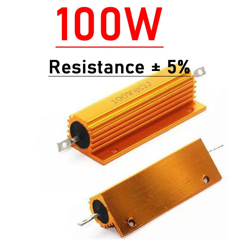 5W- 100W Power Metal Resistor 1 ohm 2ohm 4ohm 8ohm 10ohm resistance Battery charge discharge decoder Amplifier test dummy Load