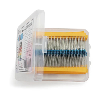 0.25W Metal Film Resistor kit set 30 Values resistors pack , 10 ohm ~1M Resistance 1% Set of resistors diy electronic components