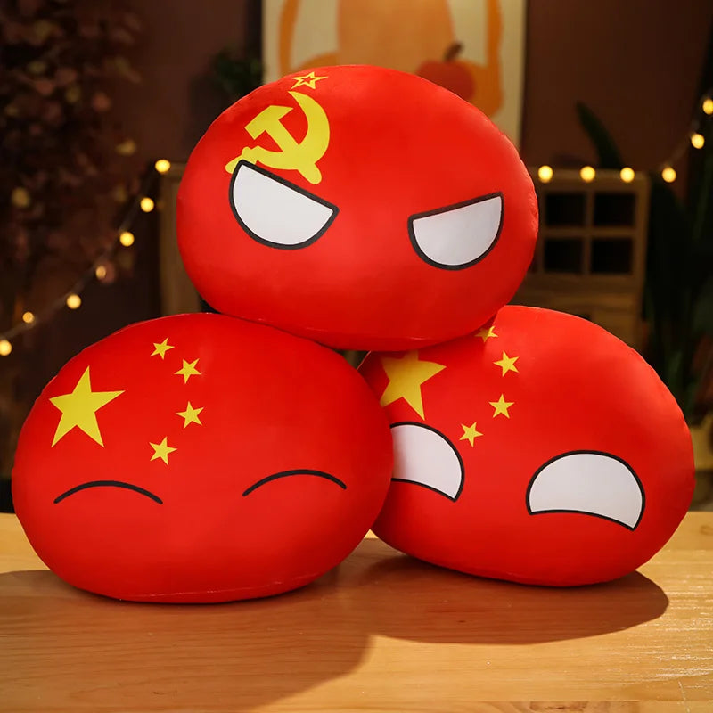 Newest 10cm 68 Styles Country Ball Plush Toy Polandball Pendant Country Flag Ball Gifts for Children Kazakhstan Countryball Stuf