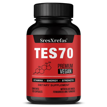 Fenugreek Supplement Capsules, with Turmeric, Black Maca, Endurance, Energy, Strength Support, Improves Mood, Overall Health