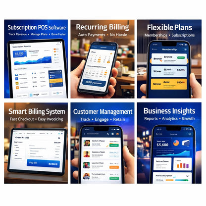 Smart Subscription Billing POS Software for Restaurants and Shops with Inventory Management