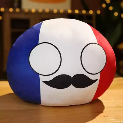 Newest 10cm 68 Styles Country Ball Plush Toy Polandball Pendant Country Flag Ball Gifts for Children Kazakhstan Countryball Stuf