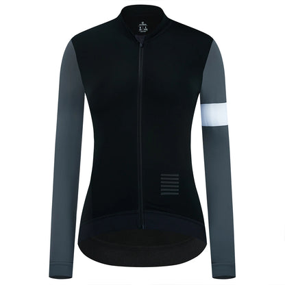 YKYW Women's Windbreak Thermal Fleece Jacket Pro Team Long Sleeve Cycling Jersey MTB Bike Maillot T Shirt Bicycle Clothing
