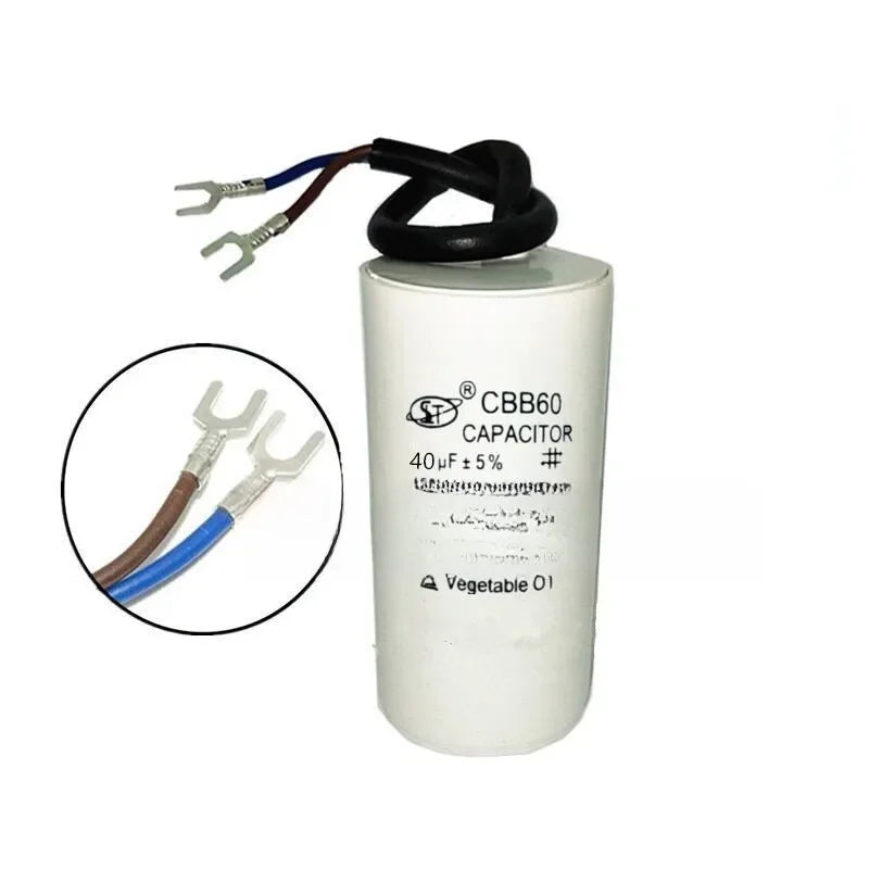 Universal 25uf Capacitor CBB60 Motor Run Capacitors Water Pump Starting Capasitor 450V AC Motors