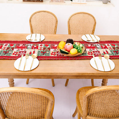 Xmas Tablecloth Printed Table Runner Party Decorations New Snowflake
