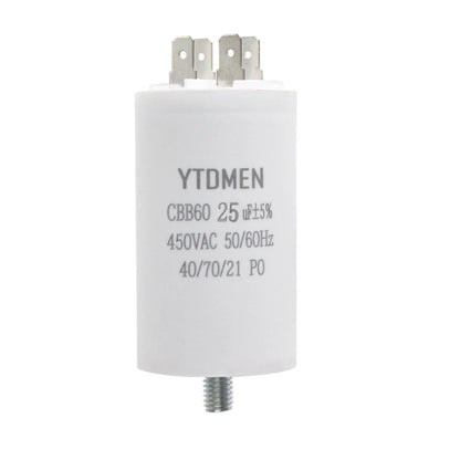 CBB60 Motor Capacitors with Screw Double Insert 450V AC Starting Capacitor 4uF~60uF capacitance for Air Compressor Water Pump