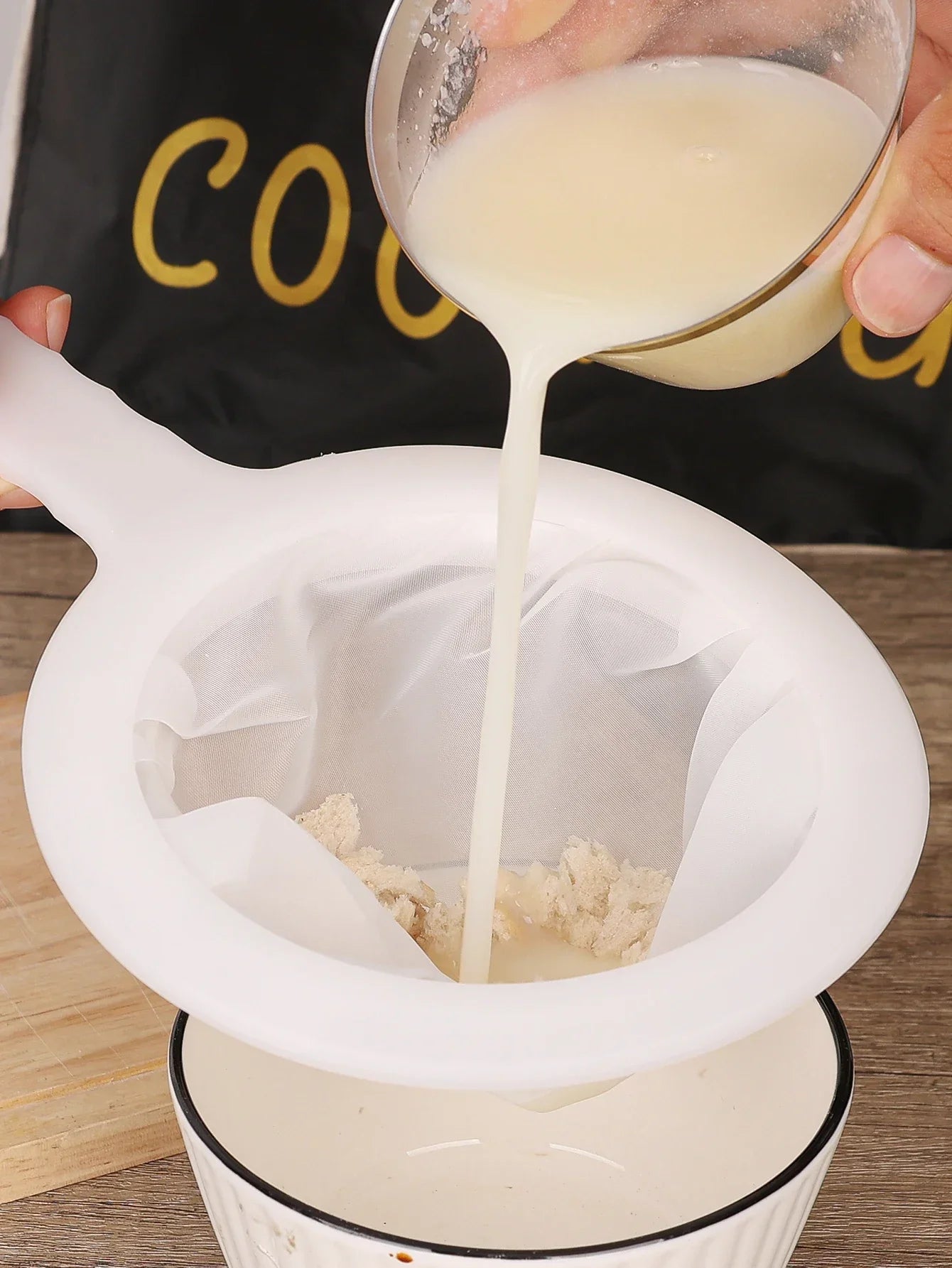 100/200/400 Mesh Washable Nylon Ultra Fine Filter Mesh Strainer Spoon Sieve Soy Milk Juice Coffee Tea Filter Kitchen Colander