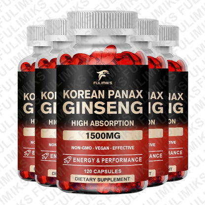 Panax Ginseng 15,000 mg - Red Korean Ginseng Supplement for Men - Extra Strength - Energy, Focus, Productivity & Performance