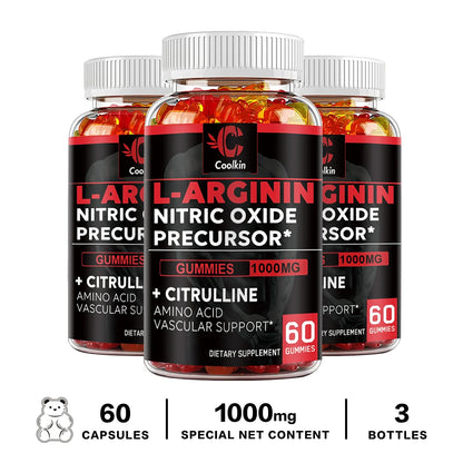 L-Arginine Supplement - Supports Vascular and Heart Health, Boosts Energy, Promotes Muscle Growth and Improves Endurance