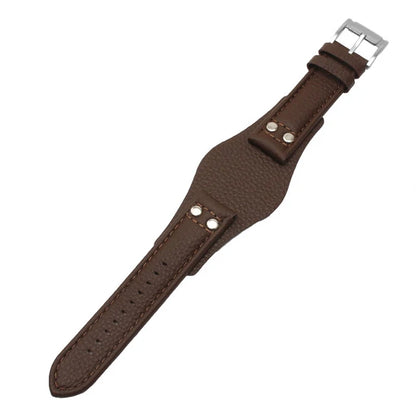 Leather Watch Strap for Fossil CH2564 CH2565 CH2891CH3051 Wristband 22mm 20mm Black Brown Tray Watchband with Rivet Style