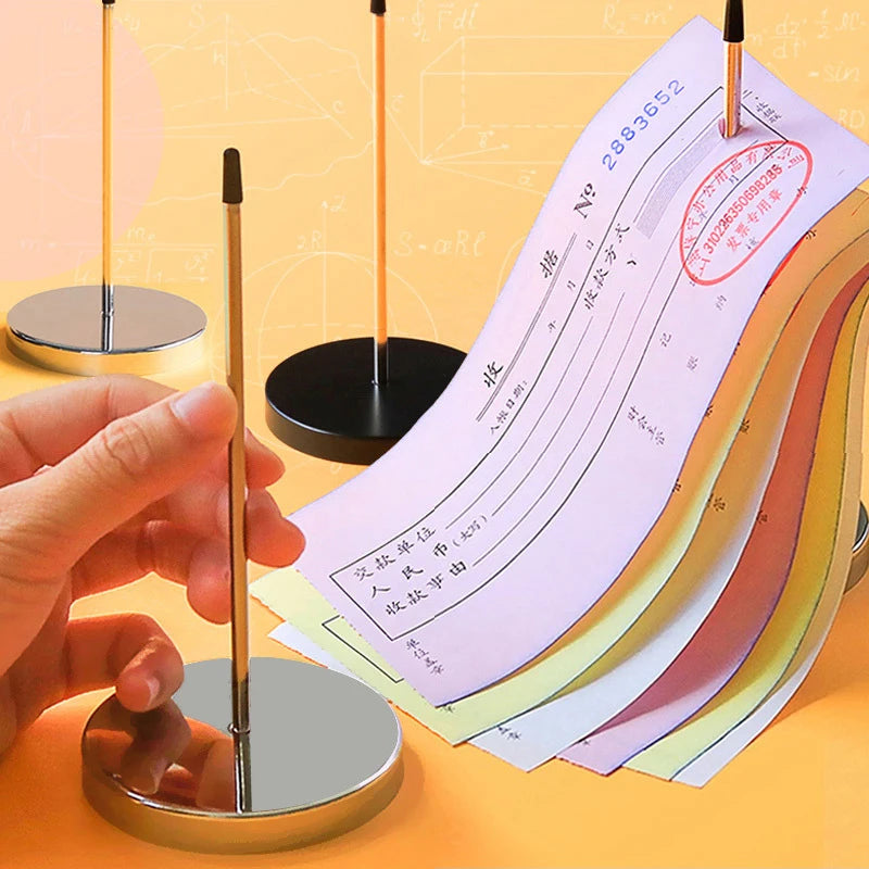 Desk Receipt Holder Stainless Steel Straight Rod Paper Memo Holder Stick For Bill Receipt Kitchen Accessories
