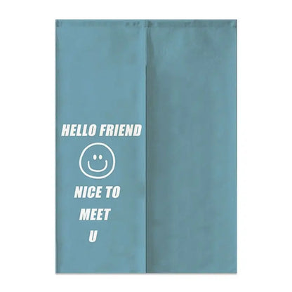 Nordic Creative Happy Face Door Curtain Home Decorations Hanging Curtains Kitchen Bathroom Partition Curtain Japanese Noren