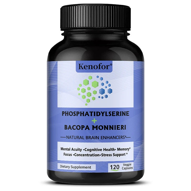 Phosphatidylserine Supplement, with Bacopa Monnieri, Brain Supplement, Supports Healthy Thinking, Memory, Creativity