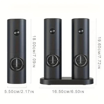 1pcs/2pcs Electric battery Automatic Salt And Pepper Grinder Set Rechargeable Gravity Spice Mill Adjustable Kitchen Tools