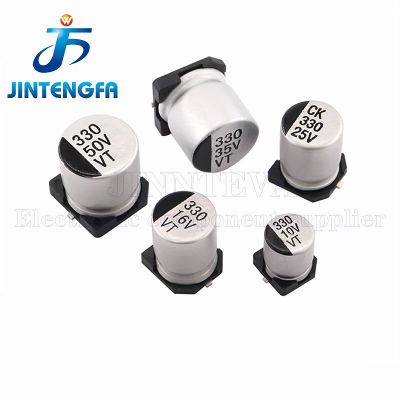 50PCS 100UF 16V 25V 35V 50V 6.3*5.4/6.3*7.7/8*10.5MM SMD Aluminum Electrolytic Capacitors Capacitance 35V100UF 25V100UF 16V100UF