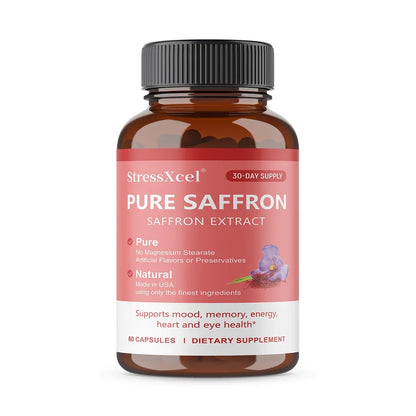 Saffron Supplement, Protects Eye Health, Improves Dull Skin Tone, Promotes Blood Circulation, and Boosts Metabolism