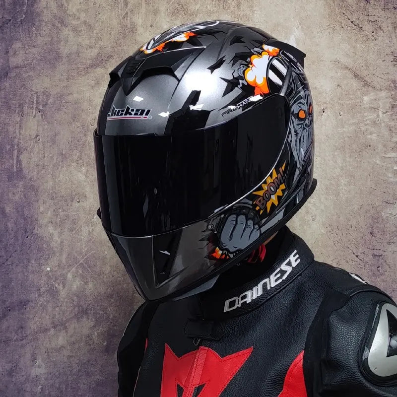 Best selling motorcycle helmet double lens built-in sun visor racing full helmet cascos DOT approved motocross helmet capacete