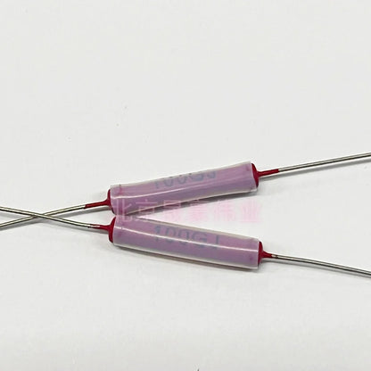 1Pcs RI40 high-voltage glass glazed resistor3W 50G 100G 200G 500G 1T 10T5% 5.3*28 non-inductive high-frequency Dahongpao ceramic