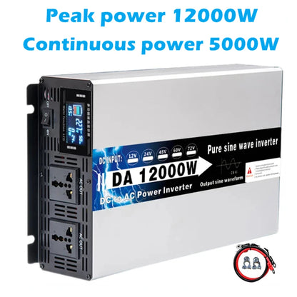 Solar inversor 10000W 12000W 24v 110v 220v Onda Pura Power Pure Sine Wave Inverter 12v Inversores Solares Voltage Car Converter