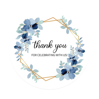 100 Pcs Personalized Round Label Stickers Custom Stickers of Name Date Thank You,for Bridal Shower Wedding Party Favors