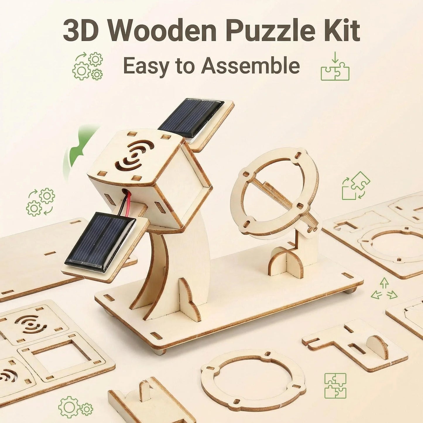 Children's solar energy science and education experiment Diy toys, hand-assembled models, science and education toy gifts