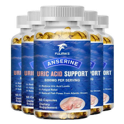 High Potency Uric Acid Balance Supplement, with Anserine, Turmeric & Celery, Supports Detox, Joint Function & Fatigue Relief