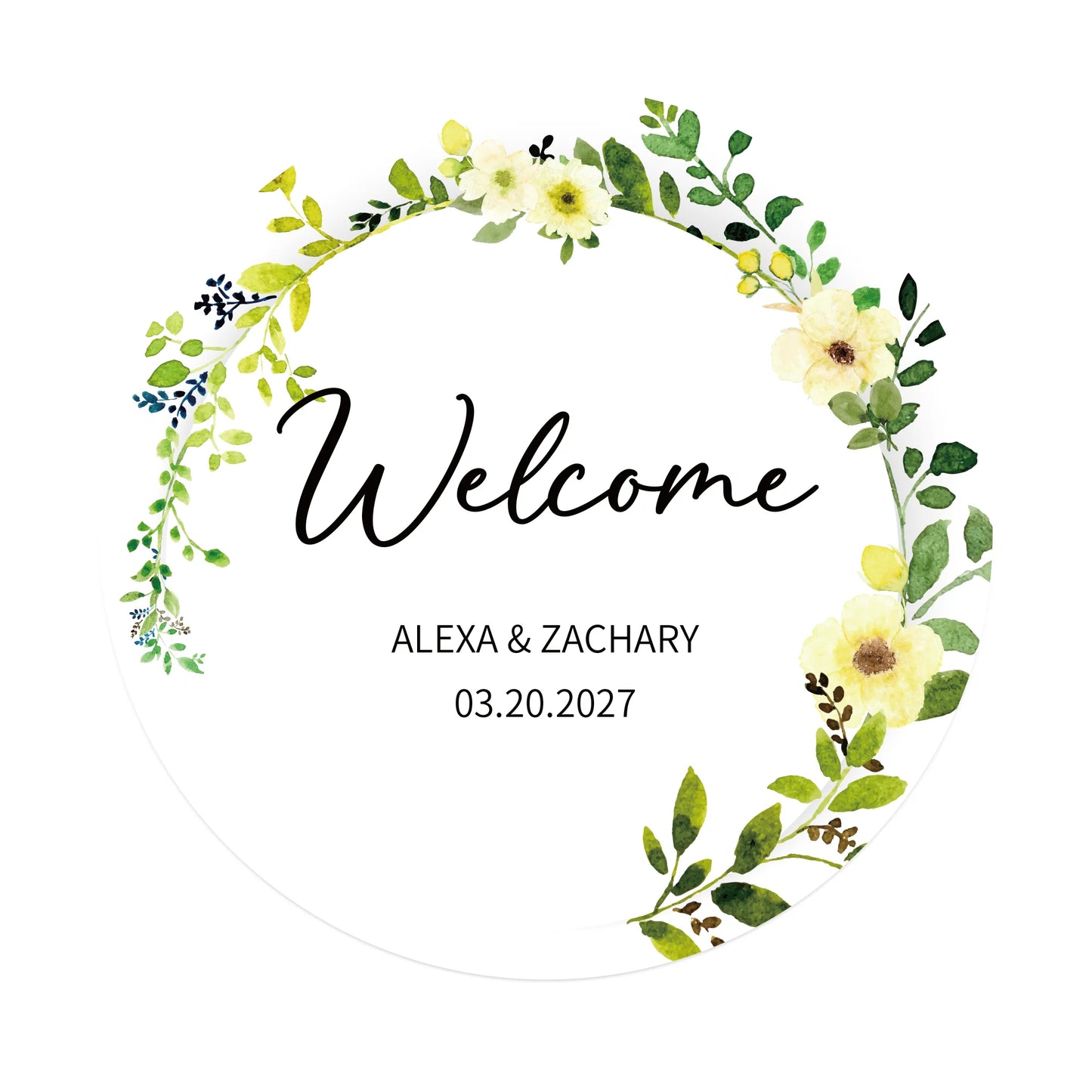 100 Pcs Personalized Round Label Stickers Custom Stickers of Name Date Thank You,for Bridal Shower Wedding Party Favors