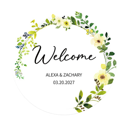100 Pcs Personalized Round Label Stickers Custom Stickers of Name Date Thank You,for Bridal Shower Wedding Party Favors