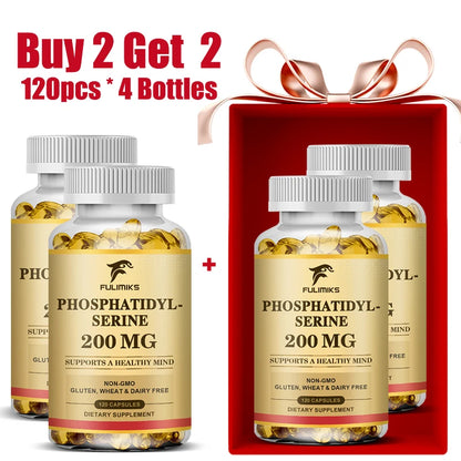 Advanced Phosphatidyl Serine Supplement, for Memory, Cognitive, Concentration, Reduces Stress Hormones & Fatigue, Sharp Focus
