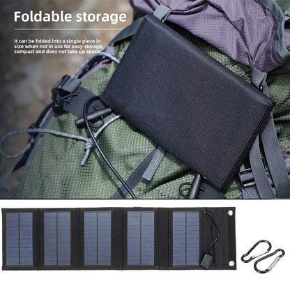 EESbao 25W-100W Energy Efficient Foldable Solar Panel 5V USB Waterproof for Outdoor Wild Adventure Power Supply