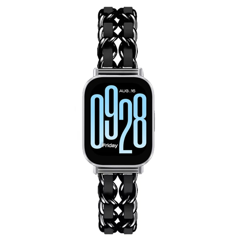 Luxury Leather+metal Band For Xiaomi Redmi Watch 5 Active Wristband Strap For Redmi Watch 5 Lite Correa 22mm Bracelet Accessorie