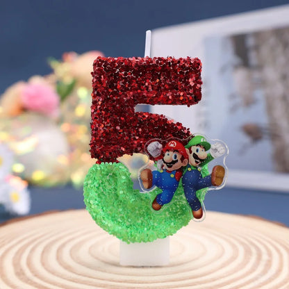 2027 Creative Glitter Number Candles 0-9 Birthday Cake Topper Decor for Kids Adults Party Supplies