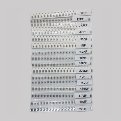 (Industrial SMD Capacitor Components)320pcs 1206 SMD Capacitor Kit - High Quality Assorted Capacitors Set for Electronic Compone