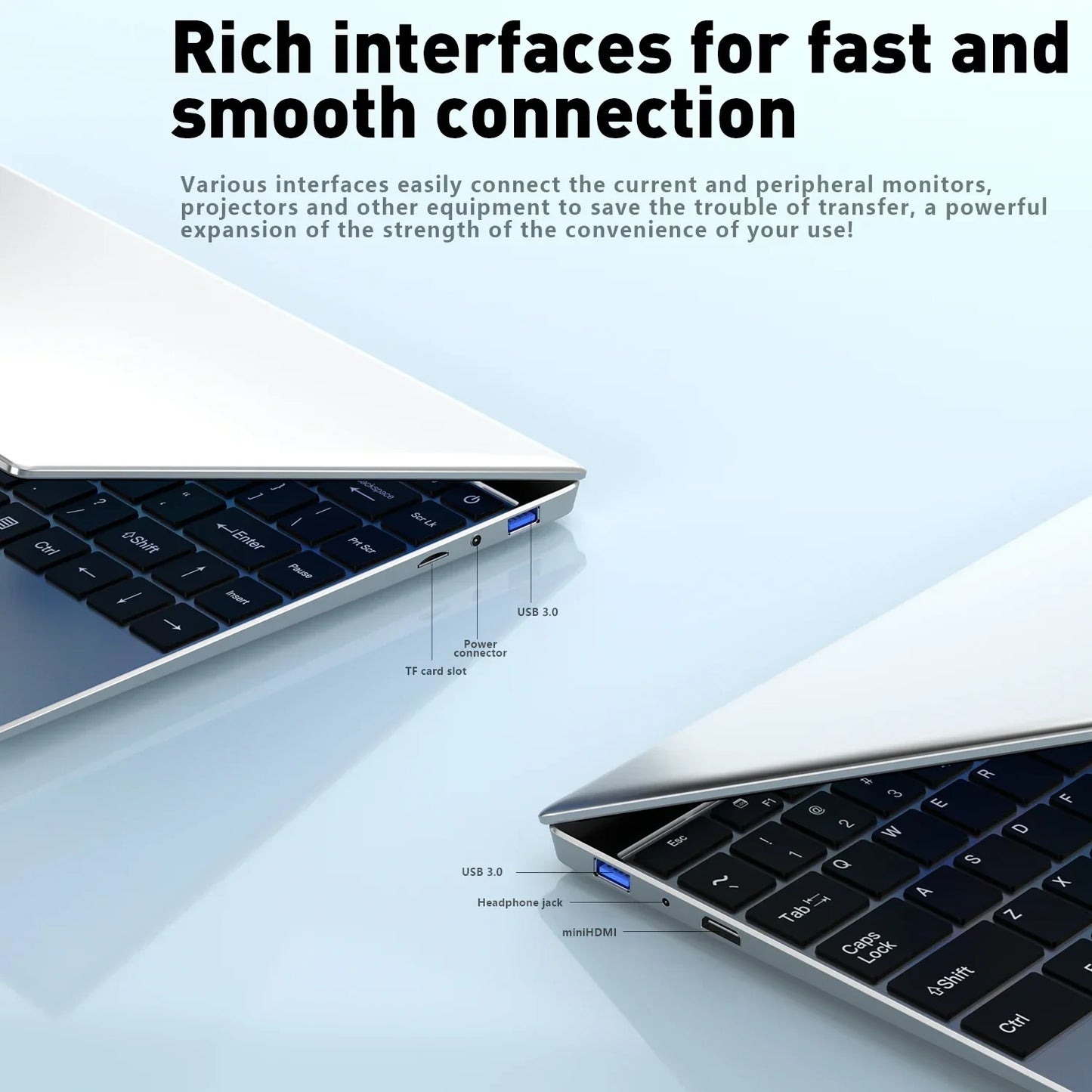14.1 Inch Gaming Laptop Ultra Slim 32GB 2TB SSD Windows 11 Intel Core i7 8650U PC Gamer Office Notebook 1920x1080 HD Max
