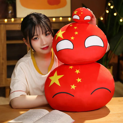 Newest 10cm 68 Styles Country Ball Plush Toy Polandball Pendant Country Flag Ball Gifts for Children Kazakhstan Countryball Stuf
