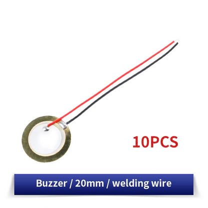 10/20PCS Piezoelectric Ceramic Wafer Plates Piezo Diameter 12MM 15MM 18MM 20MM 27MM 35MM 50MM with Wire for Buzzer Loudspeaker