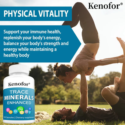 Multimineral Supplement Complex with Copper,  Zinc, Selenium, Boron for Immune, Skin,  Bone, Support - 120 Capsules