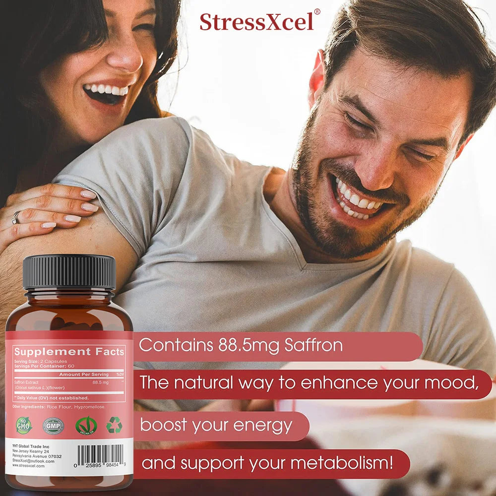 Saffron Supplement, Protects Eye Health, Improves Dull Skin Tone, Promotes Blood Circulation, and Boosts Metabolism