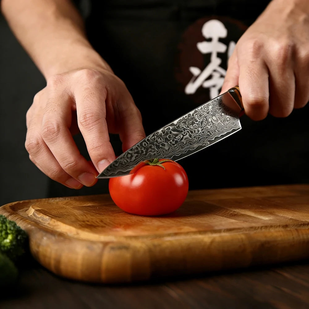 1/5PCS Knife Sets 67 Layer Damascus Super Steel Bread Paring utility Chef Santoku Cake Cook Super Sharp Kitchen Knife