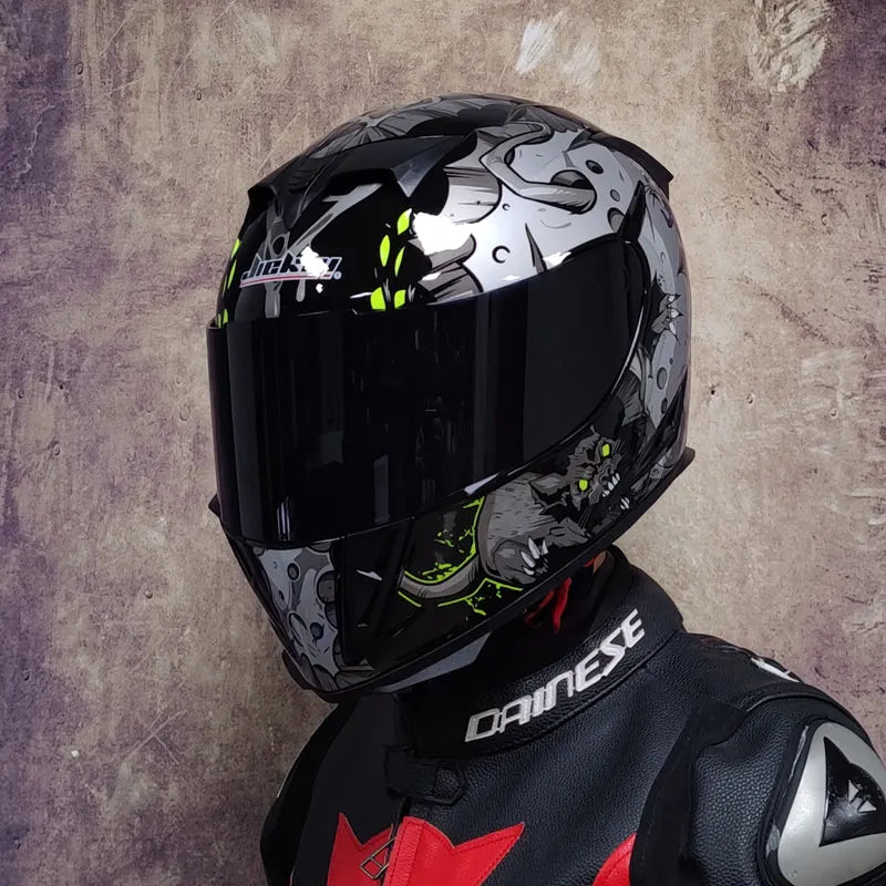 Best selling motorcycle helmet double lens built-in sun visor racing full helmet cascos DOT approved motocross helmet capacete