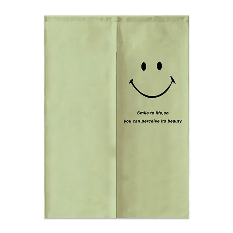 Nordic Creative Happy Face Door Curtain Home Decorations Hanging Curtains Kitchen Bathroom Partition Curtain Japanese Noren