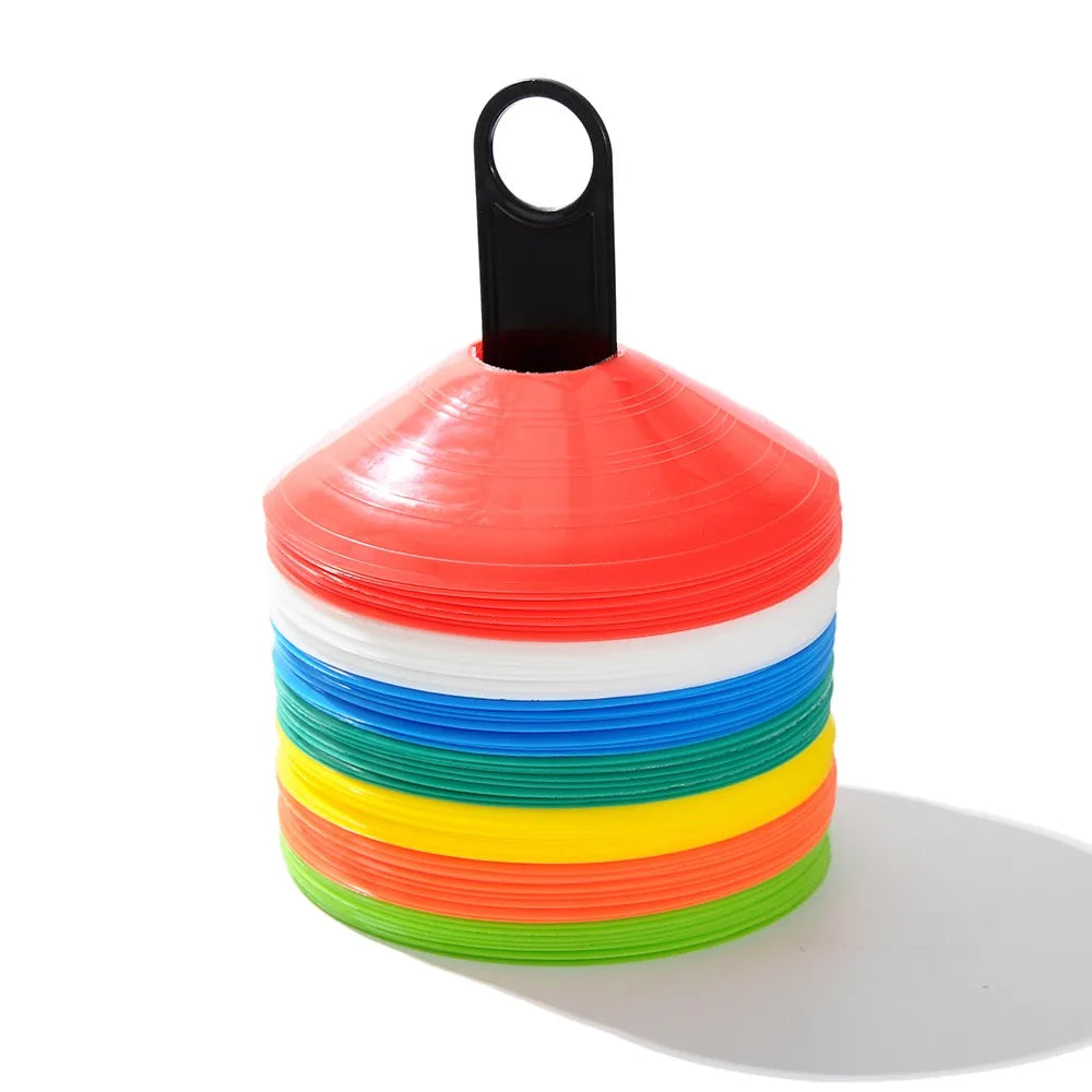 10PCS PVC New Sport Football Soccer Rugby Speed Training Disc Cone Cross Track Space Marker Outdoor Sports Cross Speed Training